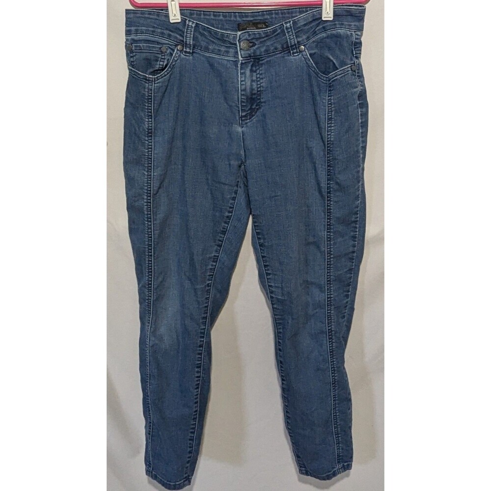 PrAna Organic Cotton Soma Slim Blue Jeans Womens 10/30 Stretch Denim Mid Rise - Picture 10 of 10